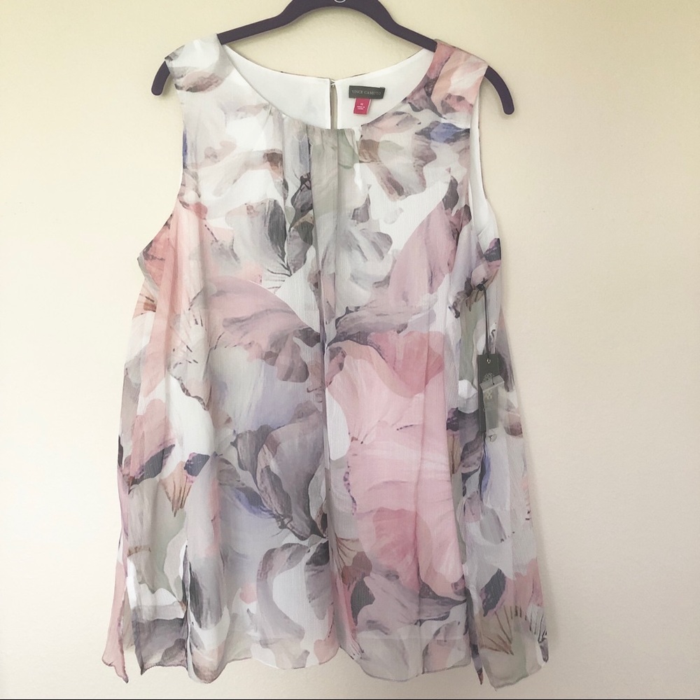 Vince Camuto Floral Spring Romance Tank Blouse
